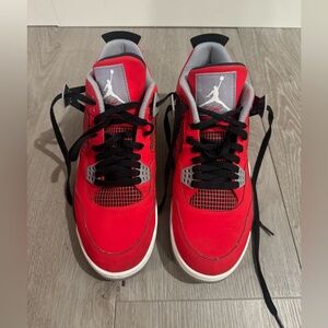 Men’s 11 red high top air Jordan’s retro toro 4